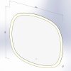 Купить devit 4408080 Ovale Зеркало 800х800 с тачсенсором, LED подсвидетелем и подогревом в Киеве vannaja.kiev.ua