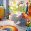 Купить унитаза для детей с крышкой детский Geberit 201700000 + 573334000 Bambini, белый глянец в Киеве vannaja.kiev.ua