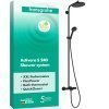 Купить черный матовый душ в ванную с термостатом тропический Hansgrohe 28871670 Activera S система Showerpipe 240 1jet EcoSmart Ecostat Fine в Киеве vannaja.kiev.ua
