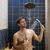Купить душевая система для ванны с термостатом, тропический душ Hansgrohe 28871000 Activera S Showerpipe 240 1jet EcoSmart Ecostat Fine, хром в Киеве vannaja.kiev.ua