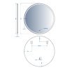 Купить Зеркала для ванной комнаты круглые devit 5501090 AllRound d90см с LED подсветкой и тачсенсором в Киеве vannaja.kiev.ua