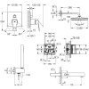 Купить стойка для душевой кабины с изливом для ванной Grohe UA26417SC2 Eurocube Tempesta Cube 250 Набор душ система скрытого монтажа  3 потребителя, хром в Киеве vannaja.kiev.ua