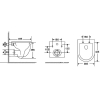 Купить унитаз подвесной безобедочный короткий Devit DFL0460111MW Flow с крышкой soft-close, Vortex Flush, матовый белый в Киеве vannaja.kiev.ua