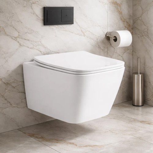 Devit DBS71051111W Balance Square Підвісний безобідковий унітаз з кришкою soft-close, Vortex Flush, білий глянець Купити Devit DBS71051111W Balance Square Підвісний безобідковий унітаз з кришкою soft-close, Vortex Flush, білий глянець в Києві vannaja.kiev.ua