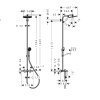 Купить черный матовый душ в ванную с термостатом тропический Hansgrohe 28871670 Activera S система Showerpipe 240 1jet EcoSmart Ecostat Fine в Киеве vannaja.kiev.ua