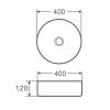 devit DFL3270100MB Flow Раковина кругла 400x120 мм на стільницю, без переливу, чорна матова Купити devit DFL3270100MB Flow Раковина кругла 400x120 мм на стільницю, без переливу, чорна матова в Києві vannaja.kiev.ua