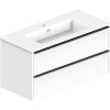 Купить Тумба с умывальником 100 см девит 332100W COMFORT подвесная настенная, белая в Киеве vannaja.kiev.ua