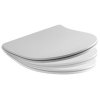 Купить Kerasan Aquatech 3791 30 Крышка для унитаза slim soft-close, quick-release, белый матовый, хром 379130 в Киеве vannaja.kiev.ua