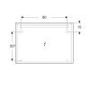 Купить длинное зеркало с подсветкой в ванную 100см Geberit 502.809.00.1 Option Basic Square подсветка сверху по горизонтали 502809001 в Киеве vannaja.kiev.ua