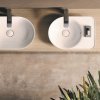 Купить накладной умывальник с полкой справа RAK Ceramics Valet VALCT6400500A Раковина настольная 64 см., белая матовая в Киеве vannaja.kiev.ua
