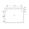 Купить качественные зеркала для ванны 90см Geberit 502.808.00.1 Option Basic Square Led подсветка сверху по горизонтали 502808001 в Киеве vannaja.kiev.ua