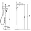 Купить Золотой смеситель для ванны отдельно стоящий Cersanit Inverto S951-286 ручка золото S951286 в Киеве vannaja.kiev.ua