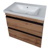 Купить devit 753055O FRAME Тумба натуральный дуб 55см с раковиной и сифоном в Киеве vannaja.kiev.ua