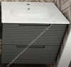 Купить Серая матовая тумба 60 см с умывальником белым тонким 088165G DevIT Acqua в Киеве vannaja.kiev.ua