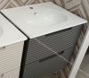 Купить Серая матовая тумба 60 см с умывальником белым тонким 088165G DevIT Acqua в Киеве vannaja.kiev.ua