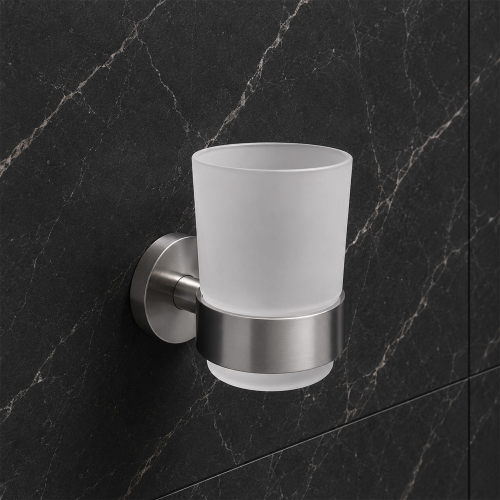 Стакан с держателем для ванной комнаты настенный Devit DFL21010401BN Flow, цвет Brushed Nickel PVD (никель) Купить Стакан с держателем для ванной комнаты настенный Devit DFL21010401BN Flow, цвет Brushed Nickel PVD (никель) в Киеве vannaja.kiev.ua