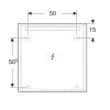 Купить Зеркало для ванны с подсветкой 70 см Geberit 502.806.00.1 Option Basic Square подсветка сверху по горизонтали 502806001 в Киеве vannaja.kiev.ua