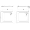 Купить Primera STR1080 Frame Поддон квадратный 80*80 см квадратный, сифон в углу, белый в Киеве vannaja.kiev.ua