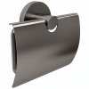Держатель туалетной бумаги с крышкой devit DFL40000618GM Flow, цвет Gun Metal PVD (черный) Купить Держатель туалетной бумаги с крышкой devit DFL40000618GM Flow, цвет Gun Metal PVD (черный) в Киеве vannaja.kiev.ua