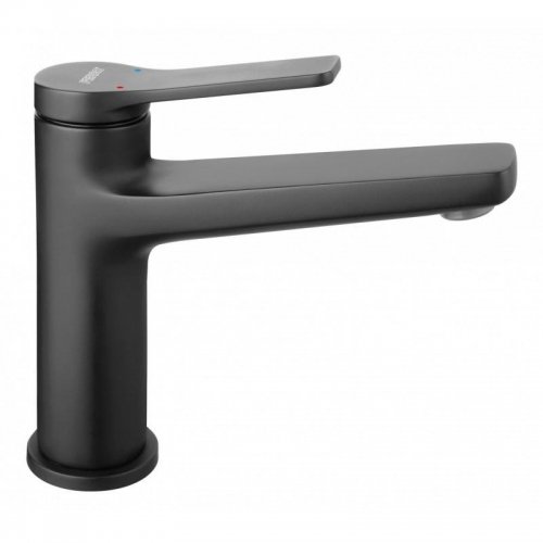 Купить Однорычажный Смеситель для раковины черный Ferro Stratos Black BSC2BL купить недорого в Киеве vannaja.kiev.ua