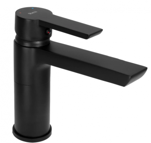 Купити Змішувач для раковини (умивальника) REA ARGUS BLACK чорний низький в Києві vannaja.kiev.ua