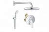 Купити Душова система прихованого монтажу Grohe Eurosmart 33305002 + 26411000 + 26406001 одноважільний хром купити з доставкою верхній душ 210 мм в Києві vannaja.kiev.ua