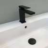 Купить Смеситель черный однорычажный Fiore Kube 100NN8515 с длинным изливом 18 см, с донным клапаном, матовый 100 NN 8515 в Киеве vannaja.kiev.ua