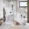 Купить Смеситель для ванны Grohe Cubeo однорычажный настенный черный матовый (1018132430) квадратный в Киеве vannaja.kiev.ua