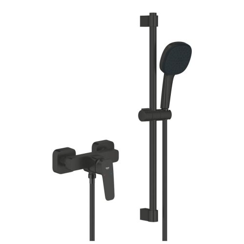 Купить Смеситель для душа Grohe Cubeo однорычажный, с душевым гарнитуром, черный матовый (1018252430) в Киеве vannaja.kiev.ua