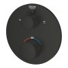 Купить Внешний термостат душа скрытый черный матовый Grohe 1022082430 Grohtherm с переключателем на 2 положения верхний/ручной душ в Киеве vannaja.kiev.ua