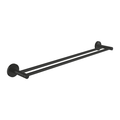 Купить Полотенцедержатель Grohe Essentials двойной, 654 мм, черный матовый (1024732430) в Киеве vannaja.kiev.ua