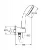 Купити Душова система прихованого монтажу Grohe Eurosmart 33305002 + 26411000 + 26406001 одноважільний хром купити з доставкою верхній душ 210 мм в Києві vannaja.kiev.ua
