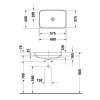 Купити Чорна Раковина накладна на стільницю Duravit Happy D.2 Plus 600 x 400 антрацит матовий 2359601300 прямокутний в Києві vannaja.kiev.ua