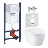 Комплект унітаза підвісного Grohe Bau Ceramic та інсталяції Grohe Rapid SL3, білий (103860SH00_3884000G) Купити Комплект унітаза підвісного Grohe Bau Ceramic та інсталяції Grohe Rapid SL3, білий (103860SH00_3884000G) в Києві vannaja.kiev.ua