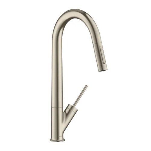 Смеситель для кухни Axor Starck 270 с вытяжным изливом, Brushed Nickel (10821820) Купить Смеситель для кухни Axor Starck 270 с вытяжным изливом, Brushed Nickel (10821820) в Киеве vannaja.kiev.ua