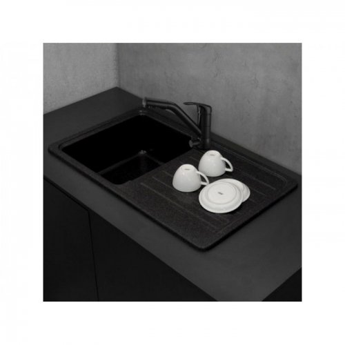 Купити Кухонна Мийка Чорного Кольори 109070004 Fancy Marble VERSAL 765 на 460 мм в Києві vannaja.kiev.ua