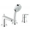 Купить На борт ванны 2511700A Grohe BauEdge Смеситель однорычажный на 3 отверстия хром качественный в Киеве vannaja.kiev.ua