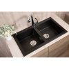 Купити Мийка Подвійна на Кухню Fancy Marble 111080004 Westeros 87 на 50 см Чорна в Києві vannaja.kiev.ua