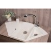 Купити Мийка трапеція для Кухні Fancy Marble 113060001 Europa Біла 109х50 см в Києві vannaja.kiev.ua