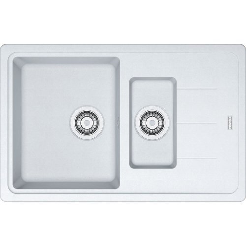 Кухонная мойка Franke Basis BFG 651-78, накладная, оборотная, 2 чаши, вентиль+сифон, 78x50, гранит белый (114.0272.602) Купить Кухонная мойка Franke Basis BFG 651-78, накладная, оборотная, 2 чаши, вентиль+сифон, 78x50, гранит белый (114.0272.602) в Киеве vannaja.kiev.ua