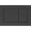 Купить двусливная клавиша матовая черная 115.080.16.1 Geberit Omega 30 с легко моющимся черным покрытием 115080161 в Киеве vannaja.kiev.ua
