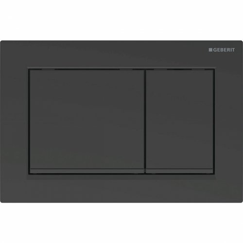 Купить двусливная клавиша матовая черная 115.080.16.1 Geberit Omega 30 с легко моющимся черным покрытием 115080161 в Киеве vannaja.kiev.ua