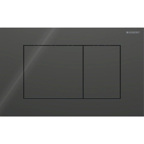 Купити Клавіша змиву Geberit 115.629.SJ.1 Sigma40 Square, скло, чорний 115629SJ1 в Києві vannaja.kiev.ua