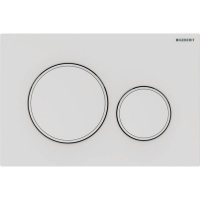 115.883.01.1 Geberit Sigma30 двойная клавиша смыва 115883011 белая матовая кнопка, полоска - белая
