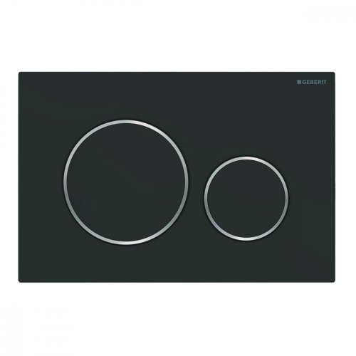 Купити Кнопка змиву 115.882.14.1 Geberit Sigma20 115882141 хром глянець / чорний мат в Києві vannaja.kiev.ua
