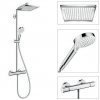 Купити Придбати 27271000 + 31607000 Душова система з термостатом Hansgrohe Crometta E 240 1jet Showerpipe + змішувач для умивальника хром одноважільний Focus в Києві vannaja.kiev.ua