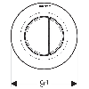 Купити Пневмокнопка унітаза Geberit 116.056.KK.1 type10 подвійний змив для Sigma 8 см білий/золото/білий в Києві vannaja.kiev.ua