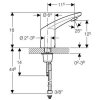 Купить GEBERIT 116.145.21.1 бесконтактный смеситель для умывальника HyTronic185 IR 116145211 в Киеве vannaja.kiev.ua