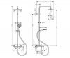 Купити Душова система хром з термостатом Hansgrohe 26284000 Vernis Blend 26284 Showerpipe 230 в Києві vannaja.kiev.ua