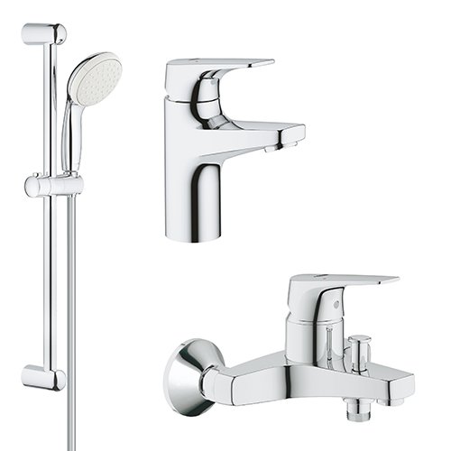 Купити Купити Комплектом Змішувачі Grohe 121756 Bau Flow Пкщру в Києві vannaja.kiev.ua